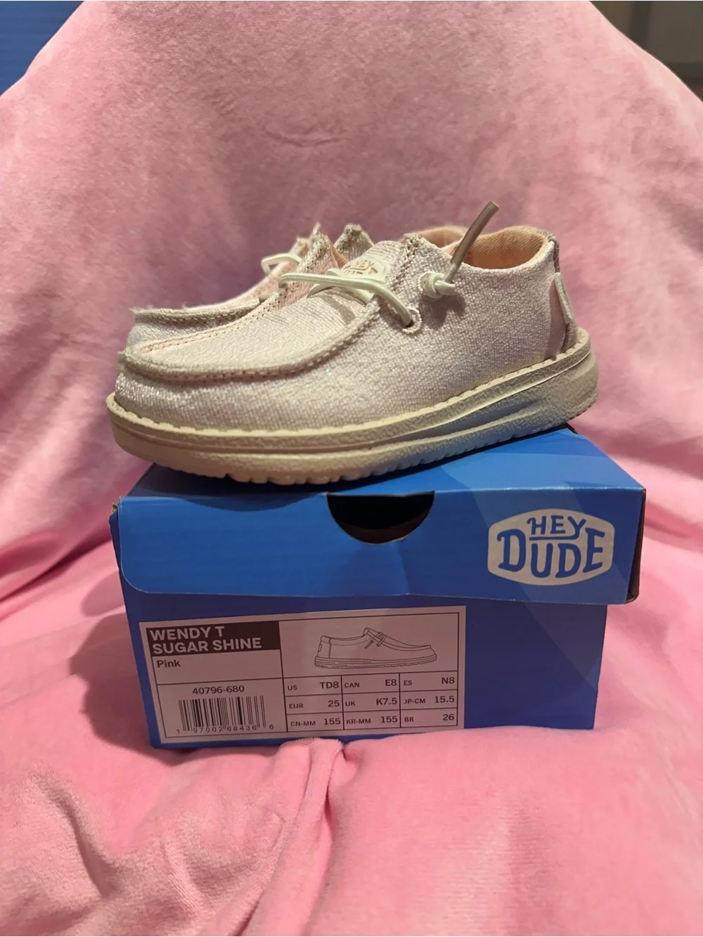 Hey Dude Kids Wendy Casual Shoes in Light Pink